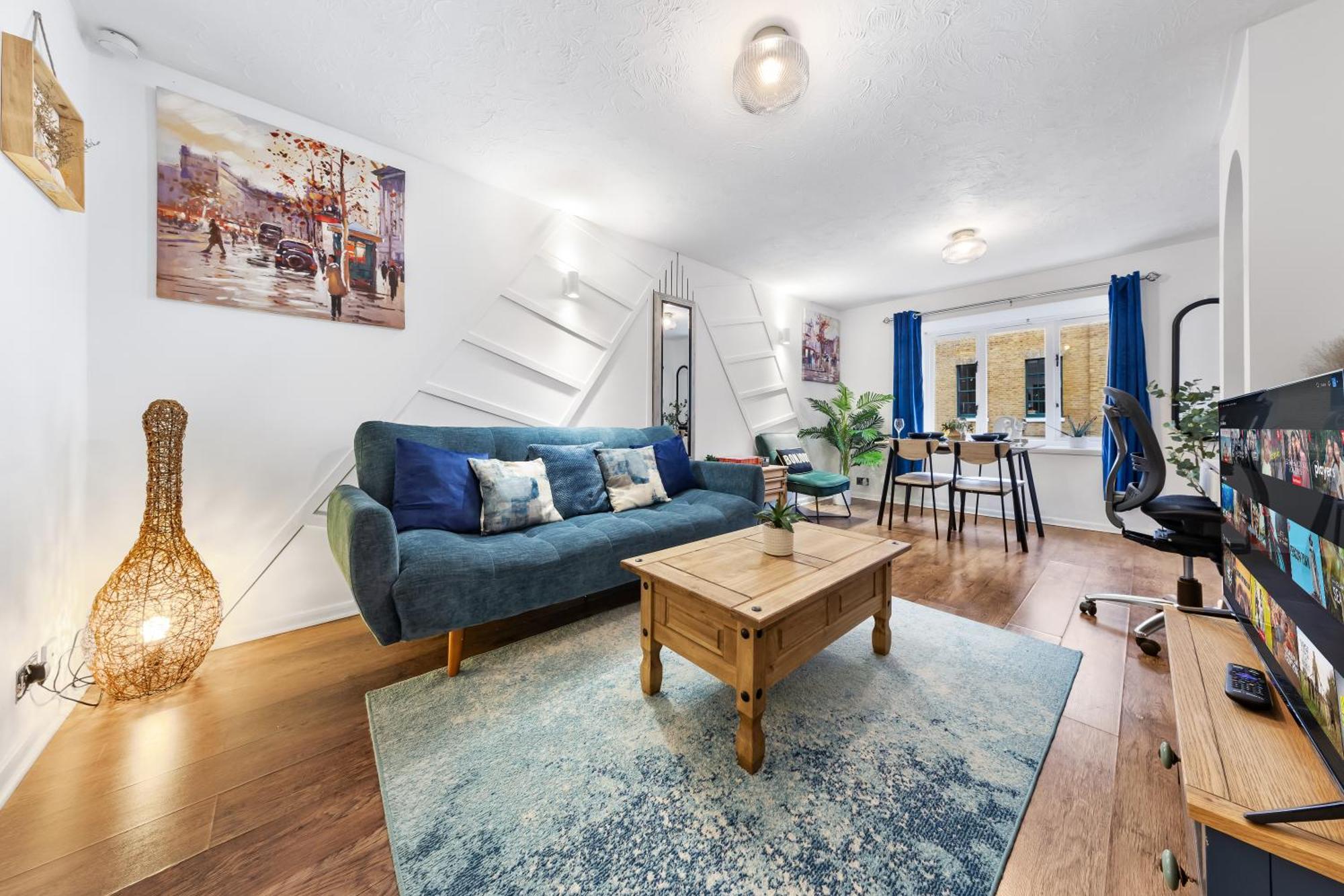 Quirky Canary 2Bed, Free Parking, Smart Tv & Games 런던 외부 사진